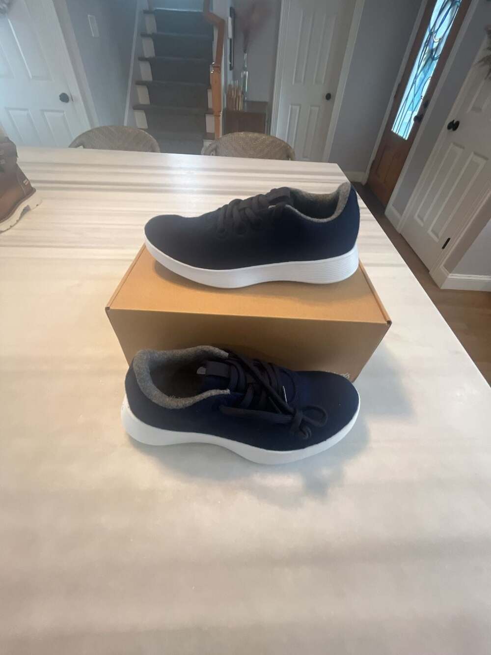 Allbirds Wool Runner NZ Men's Shoes Size 8 Dark Navy Blizzard